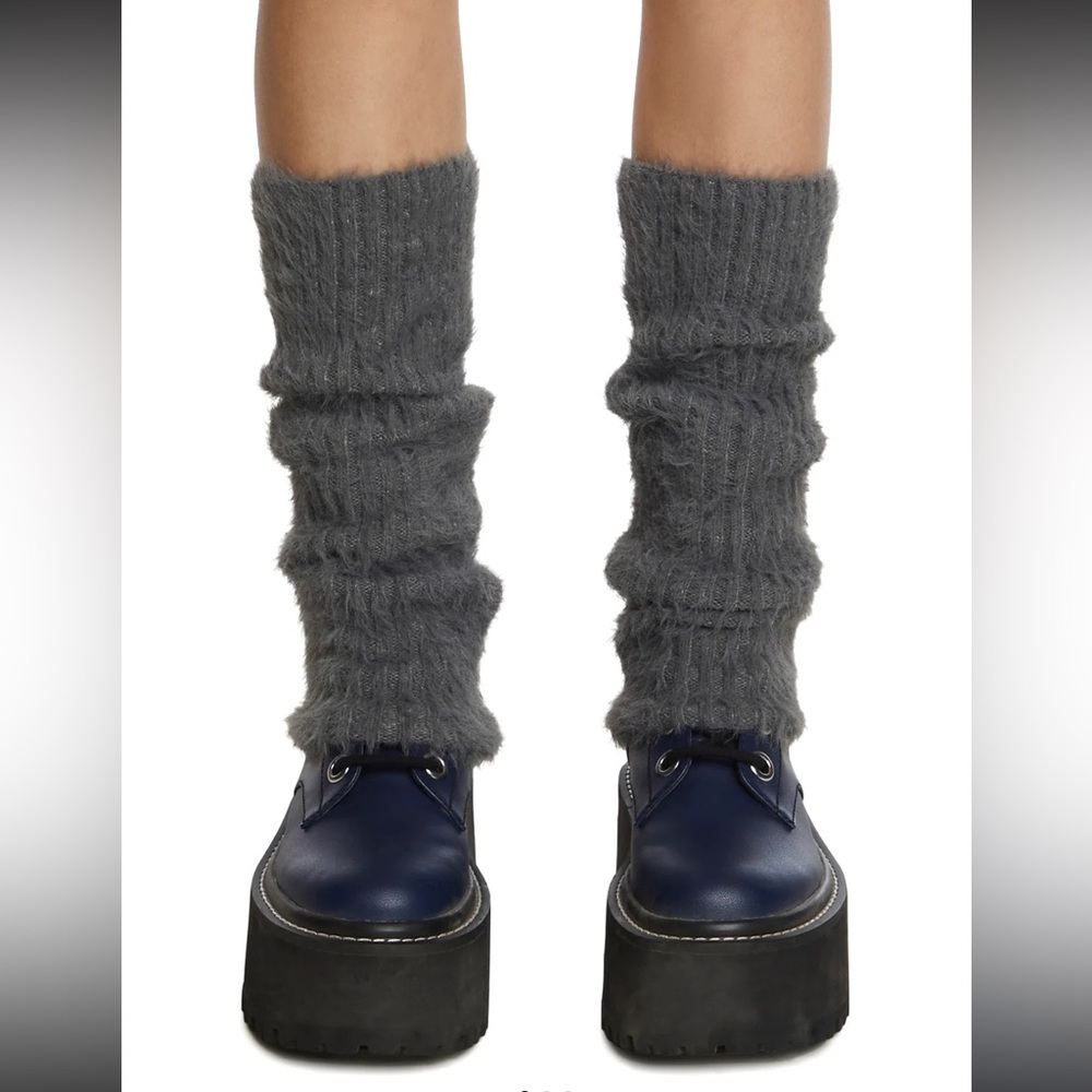 WARM N' FUZZY LEG WARMERS - GRAY
